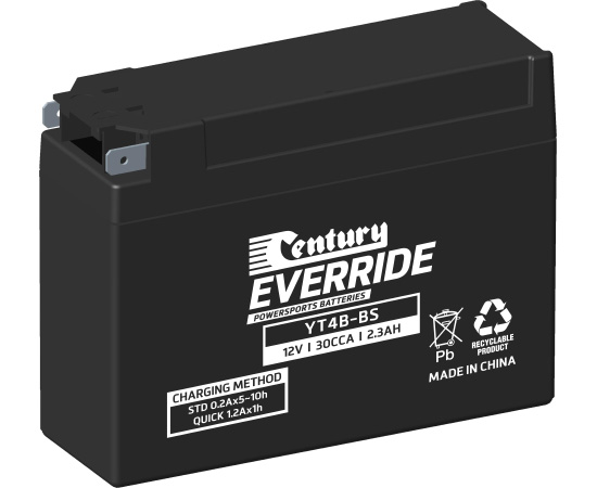 YT4B-BS - Maintenance Free AGM Motorcycle & Powersport Batteries ...